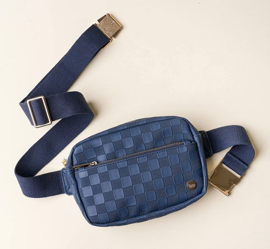 Urban Navy Check Belt Bag