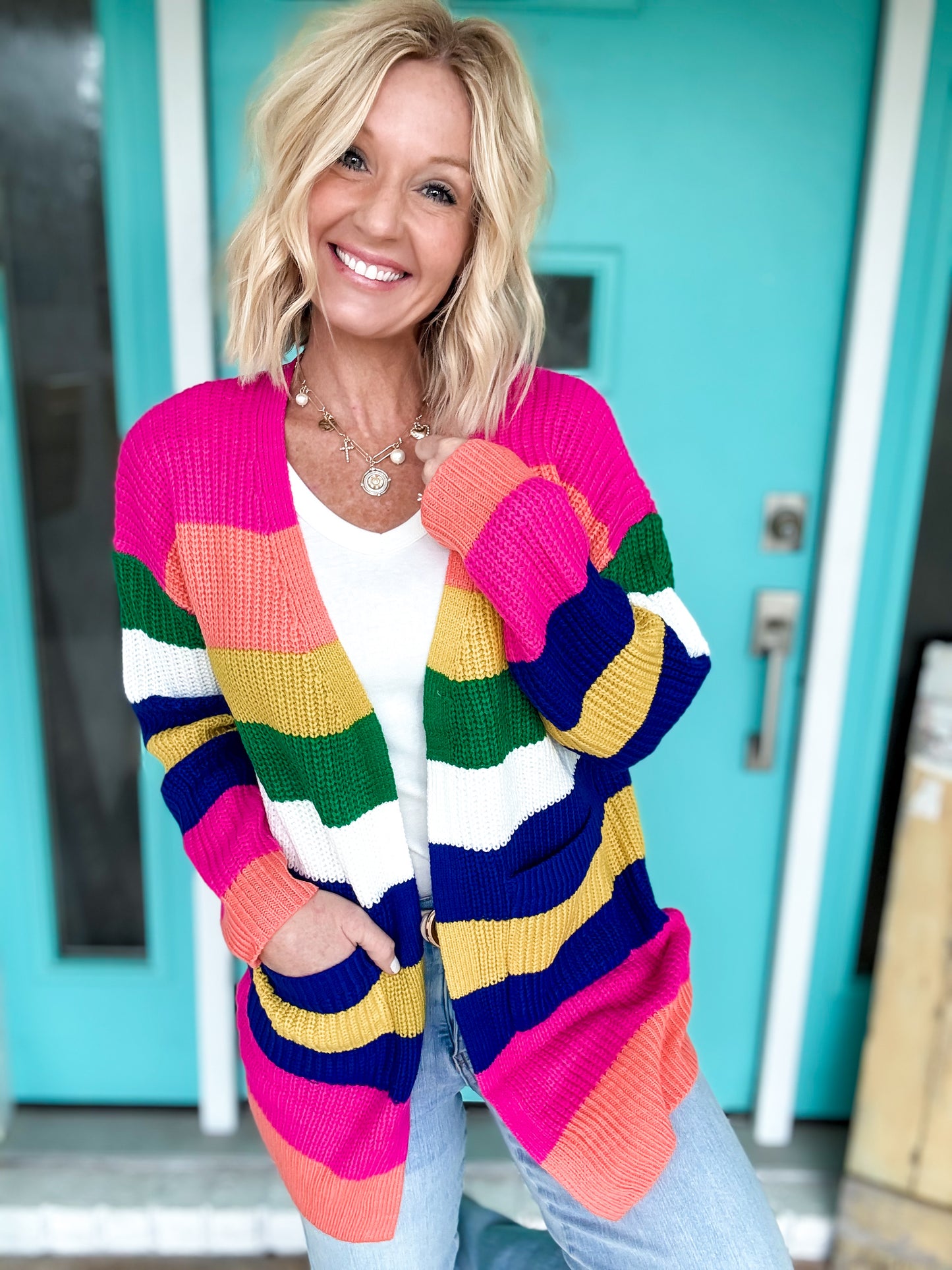 Rainbow Rush Spring Cardigan