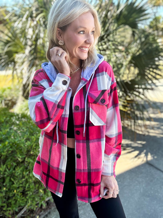 The Audrey Hooded Shacket