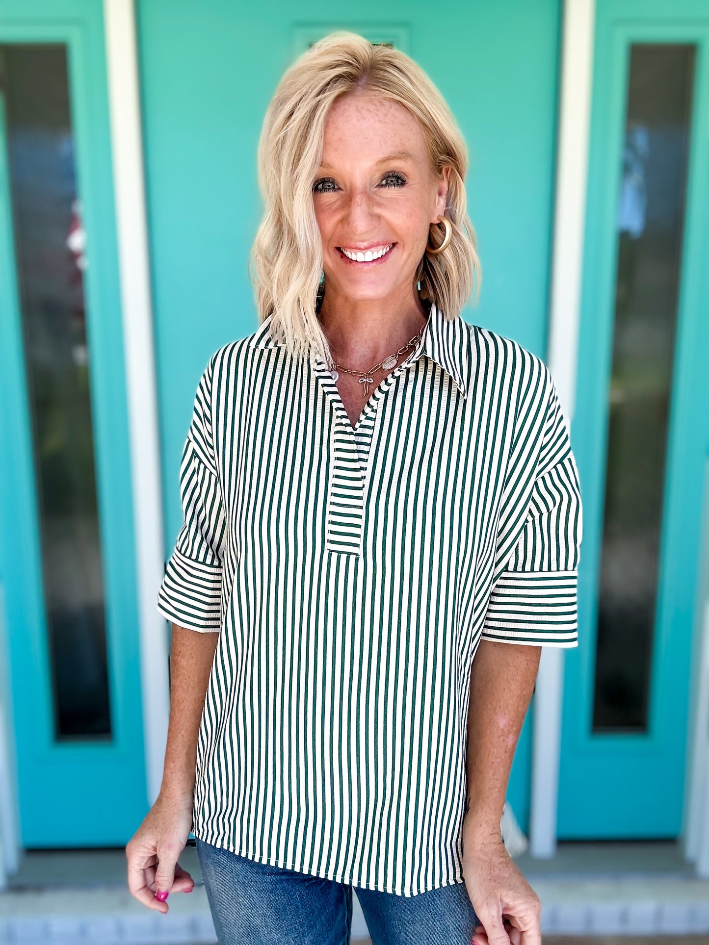 Autumn Breeze Striped Top