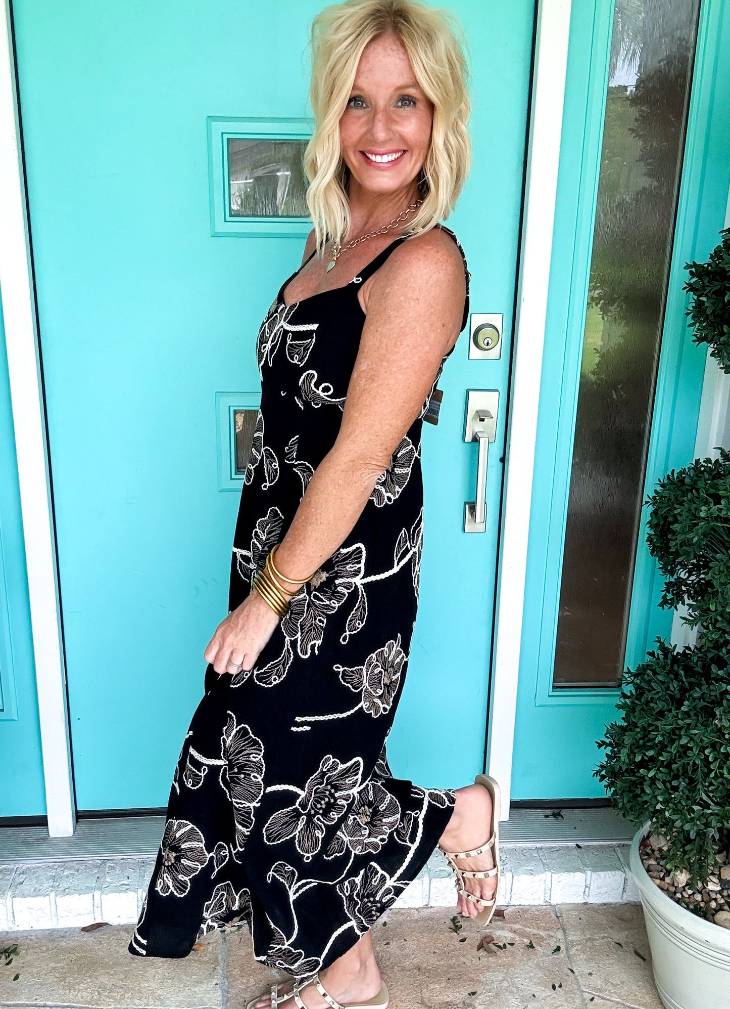 Florals Stitched In The Night Dress