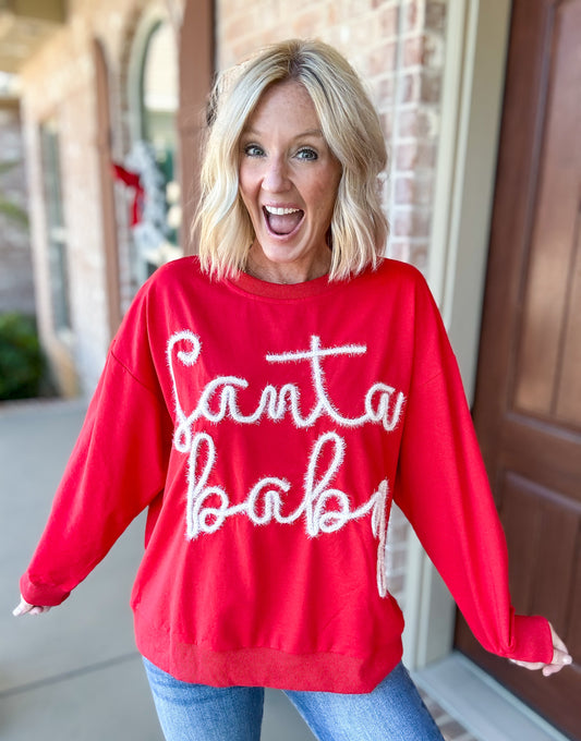 Santa Baby Tinsel Top