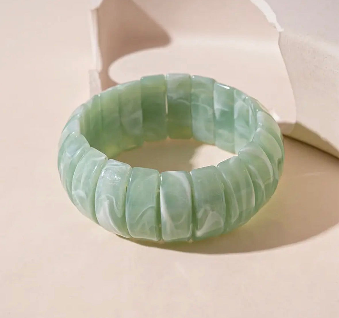 The Kelsey Block Bracelet | Green