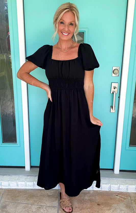 Blackout Babe Midi Dress