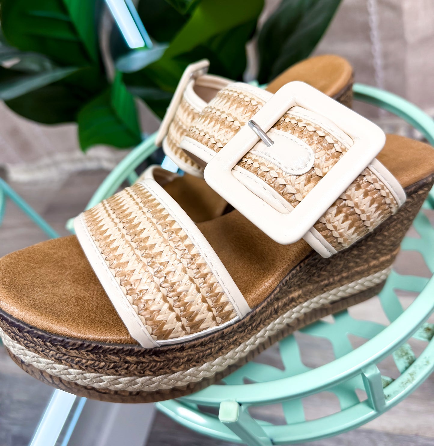 Natural Rattan Wedge
