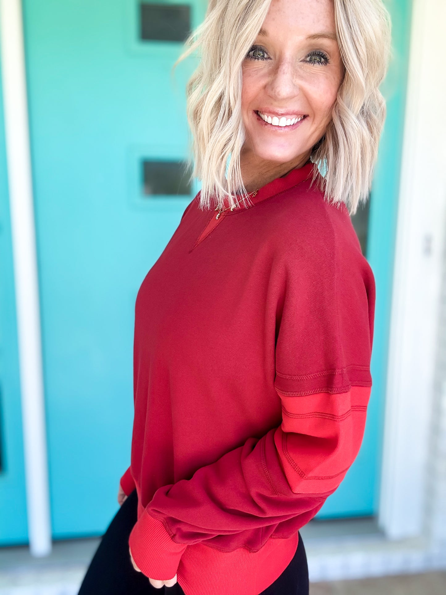 Cardinal Crush Fleece by Mono B