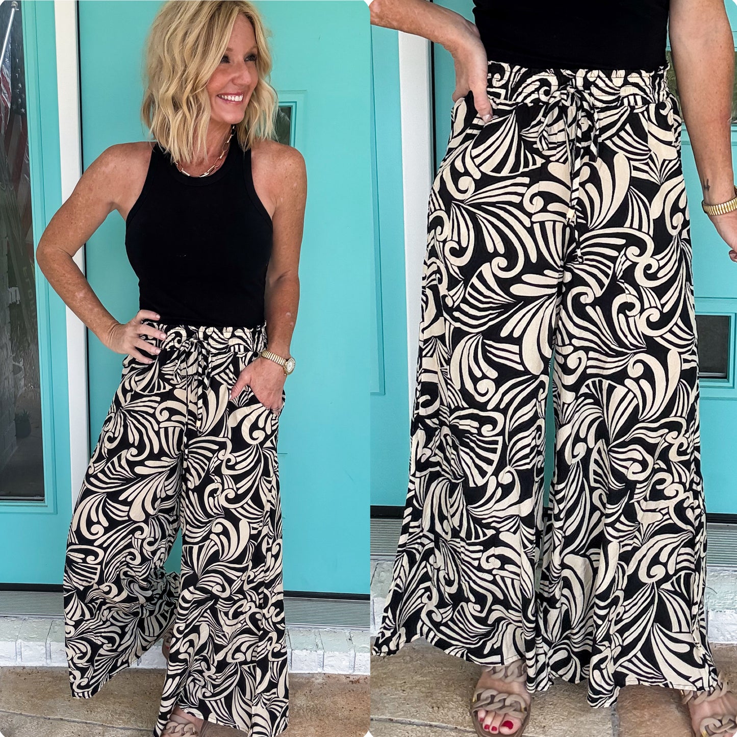 Dizzy Drape Wide Leg Pants
