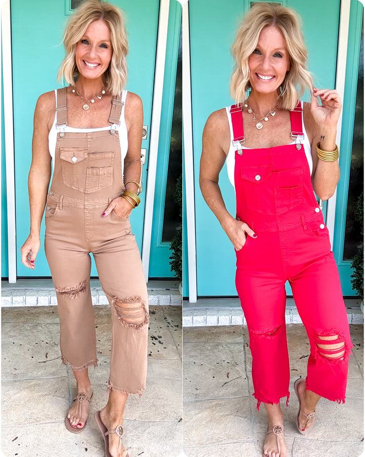 Sun Chaser Cropped Overalls – Arrow Boutique LLC