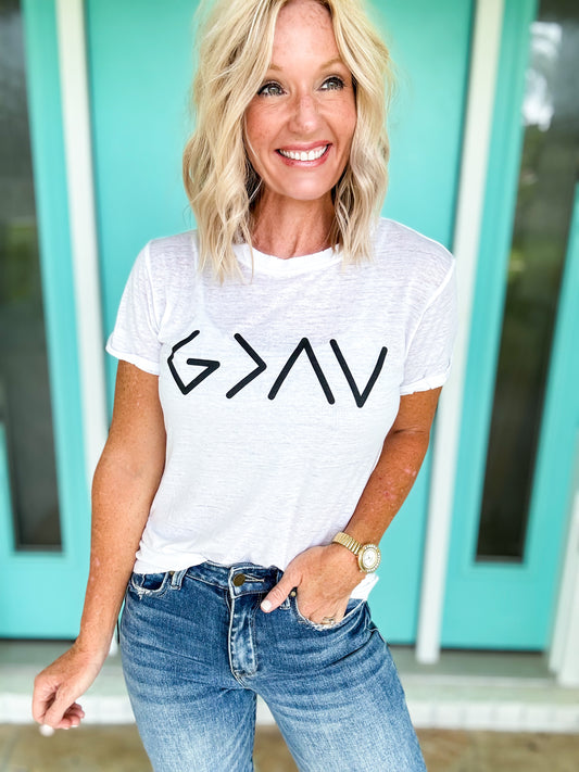 God is Greater Than Highs & Lows Graphic Tee