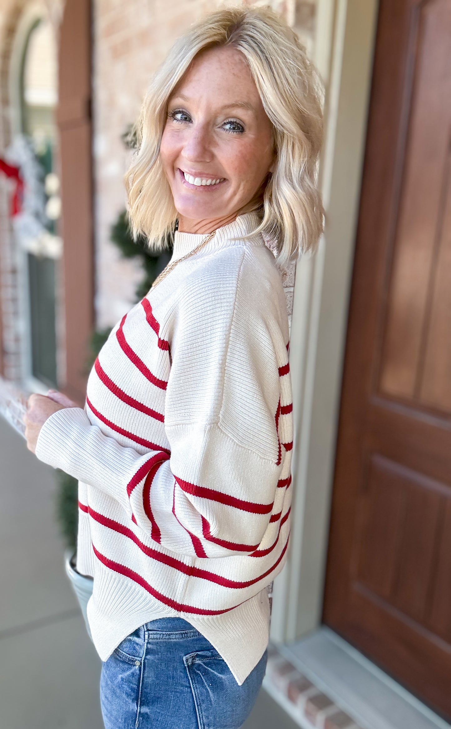 Scarlet Striped Sweater