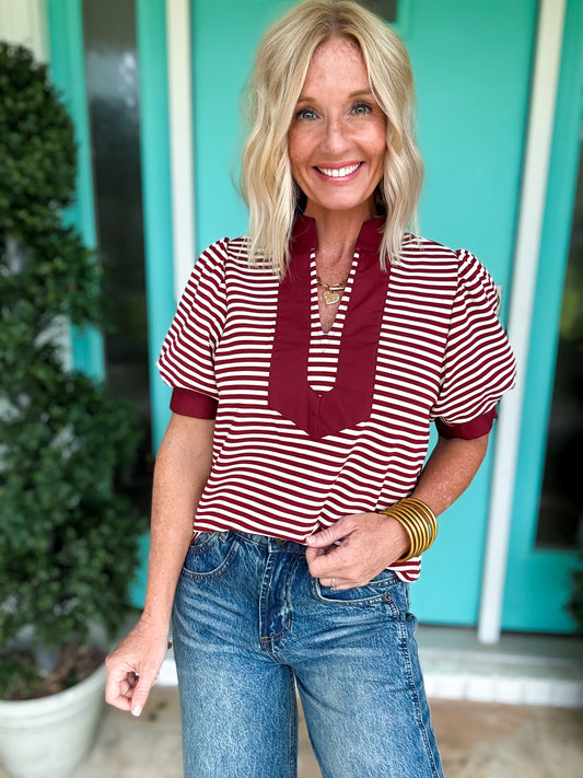 Burgundy Babe Blouse