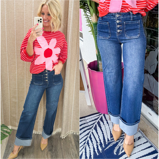 The Modern Front Pocket Cuffed Jeans by Risen