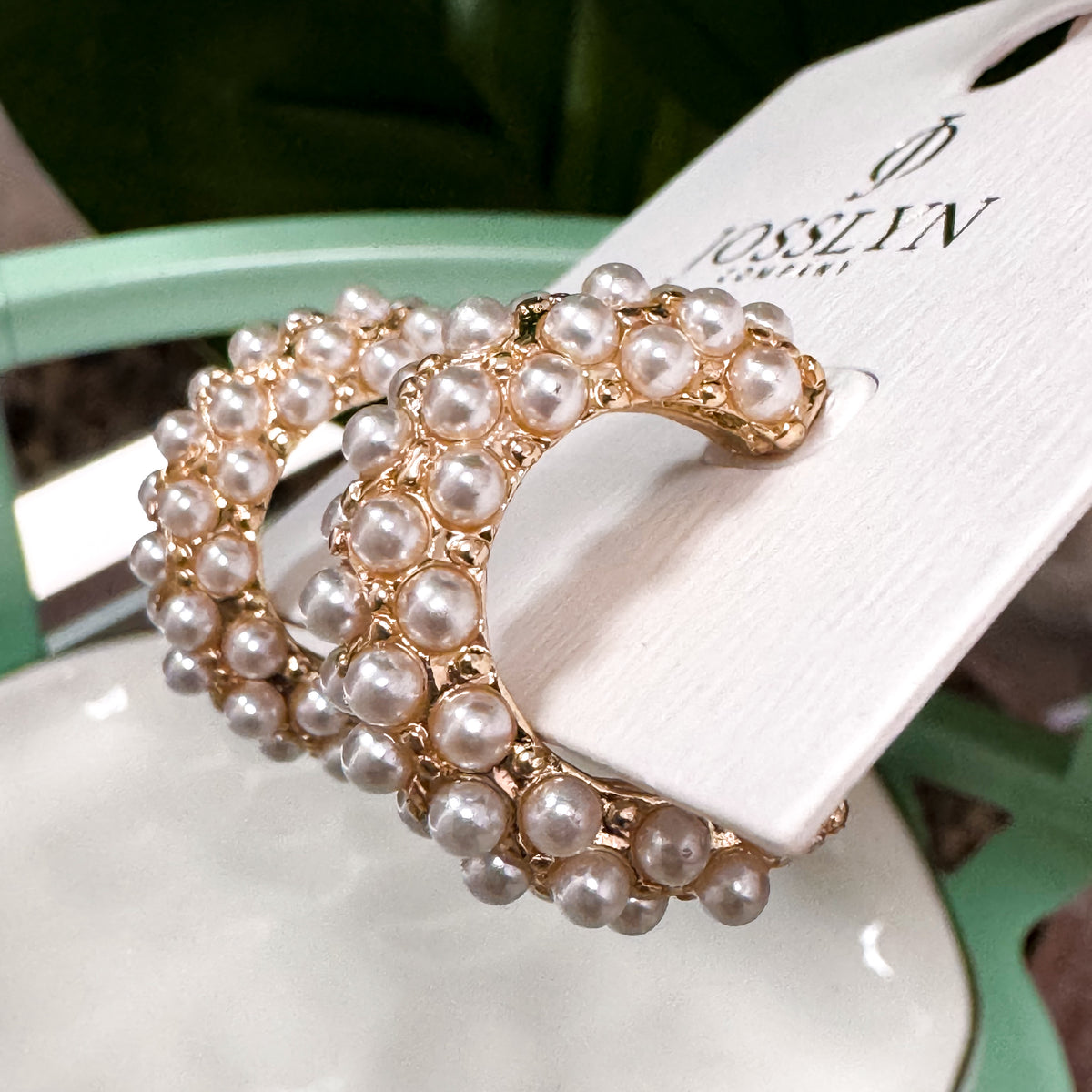 Muli-Pearl Hoop Earrings