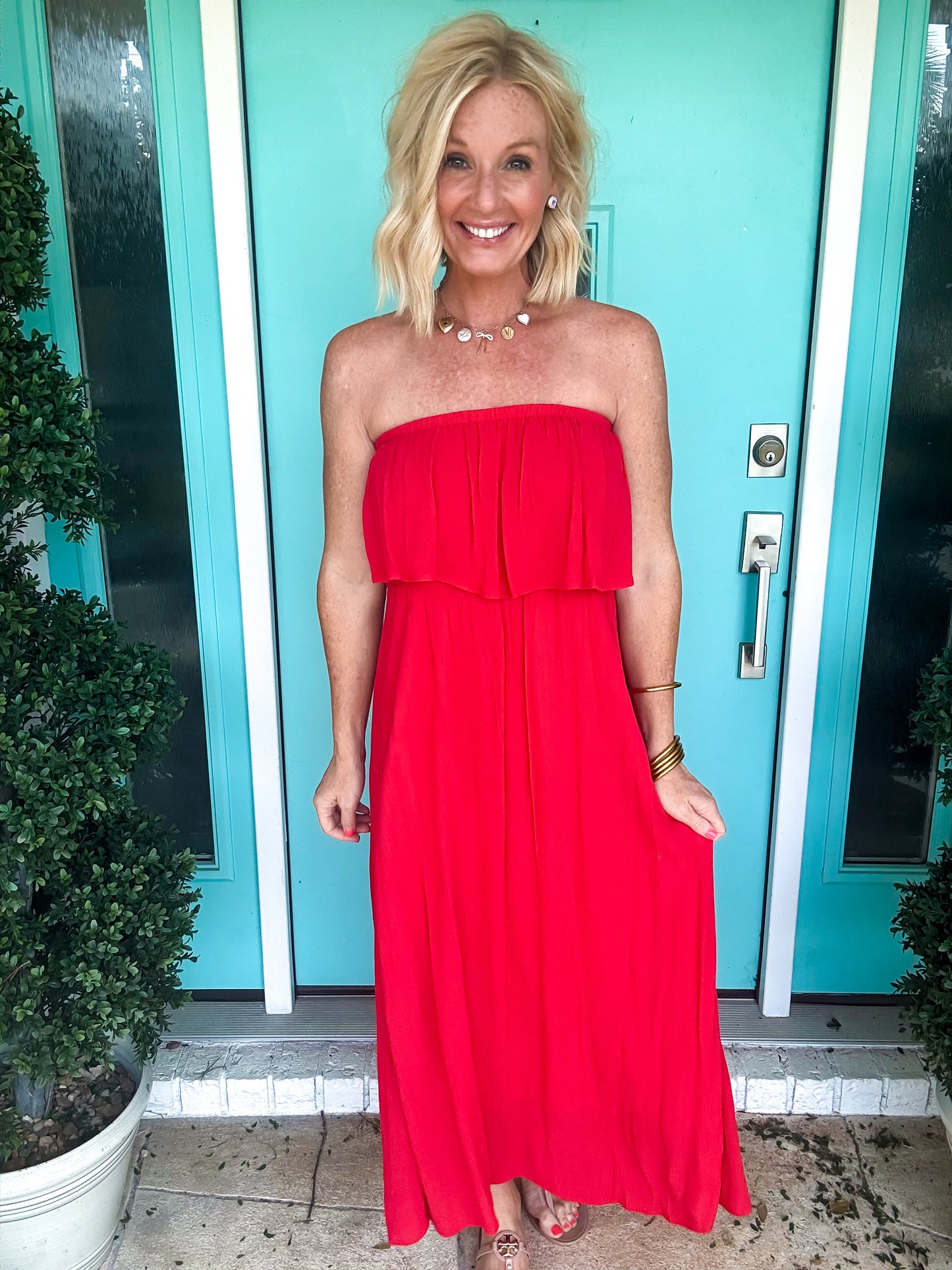 Red Hot Maxi Dress