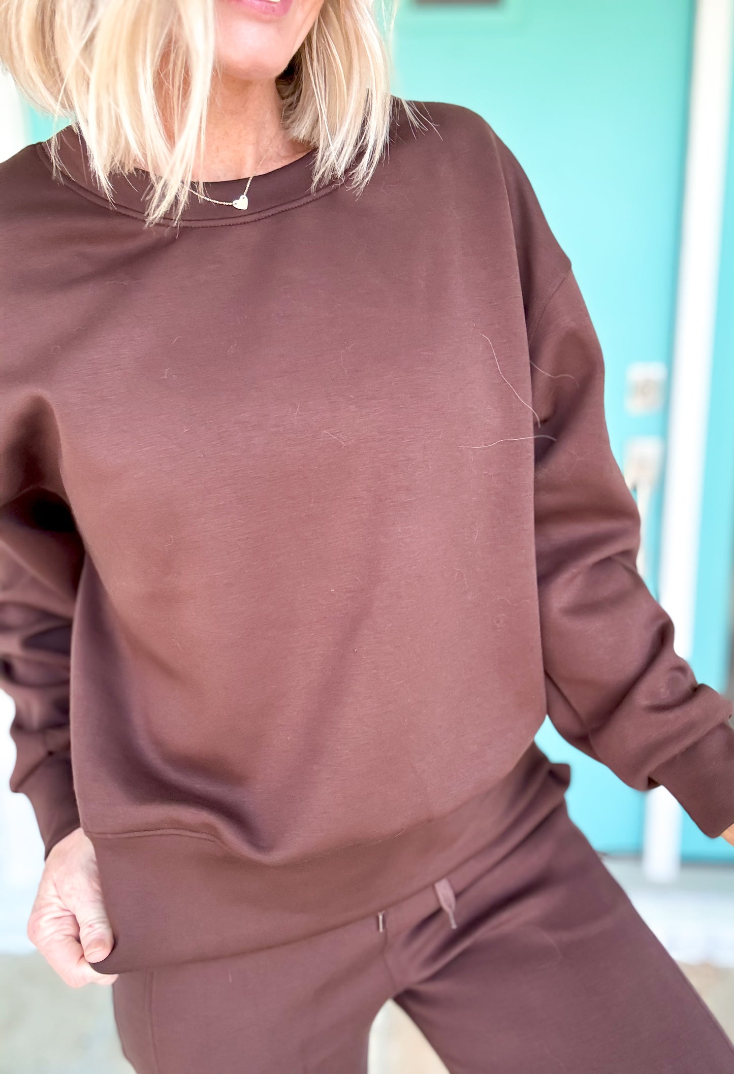 Luxurious Scuba Sweatshirt -- Coffee