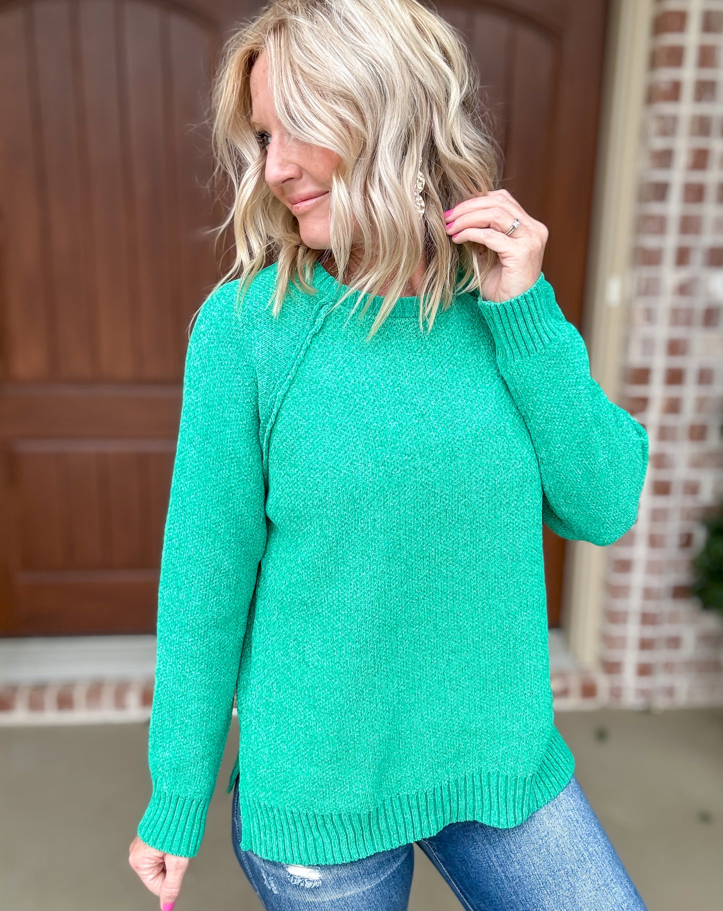 Chelsy Chenille Raglan Sweater