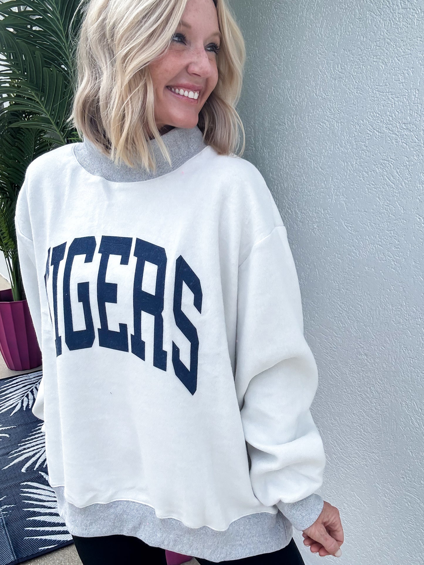 Auburn Reversible Mock Neck Sweatshirt