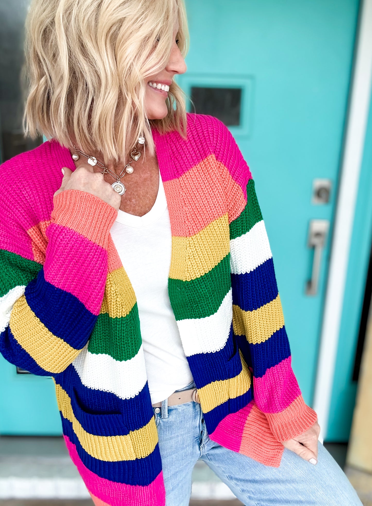 Rainbow Rush Spring Cardigan