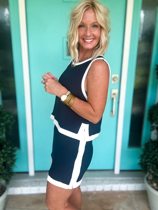 Navy Yacht Club Scuba Skort Set