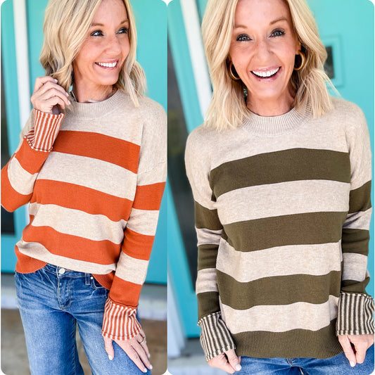 Sugar & Stitch Striped Sweater