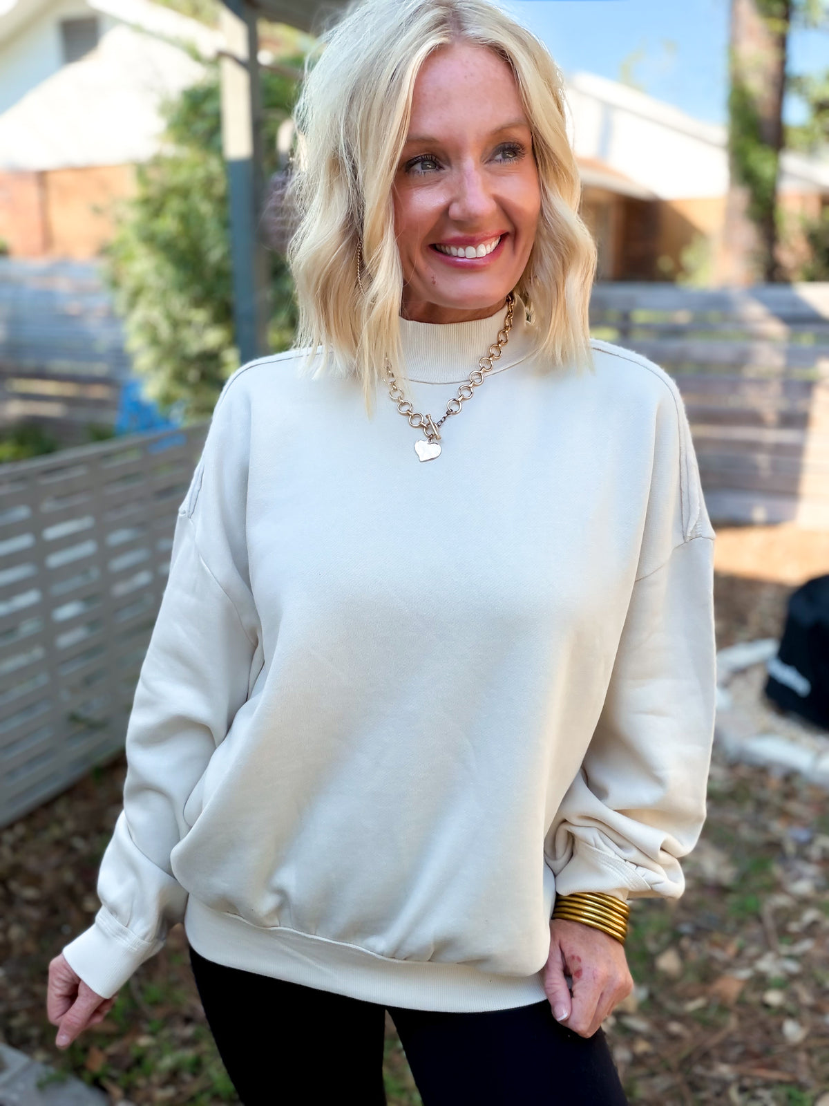 Crisp Air Mock Neck Sweatshirt