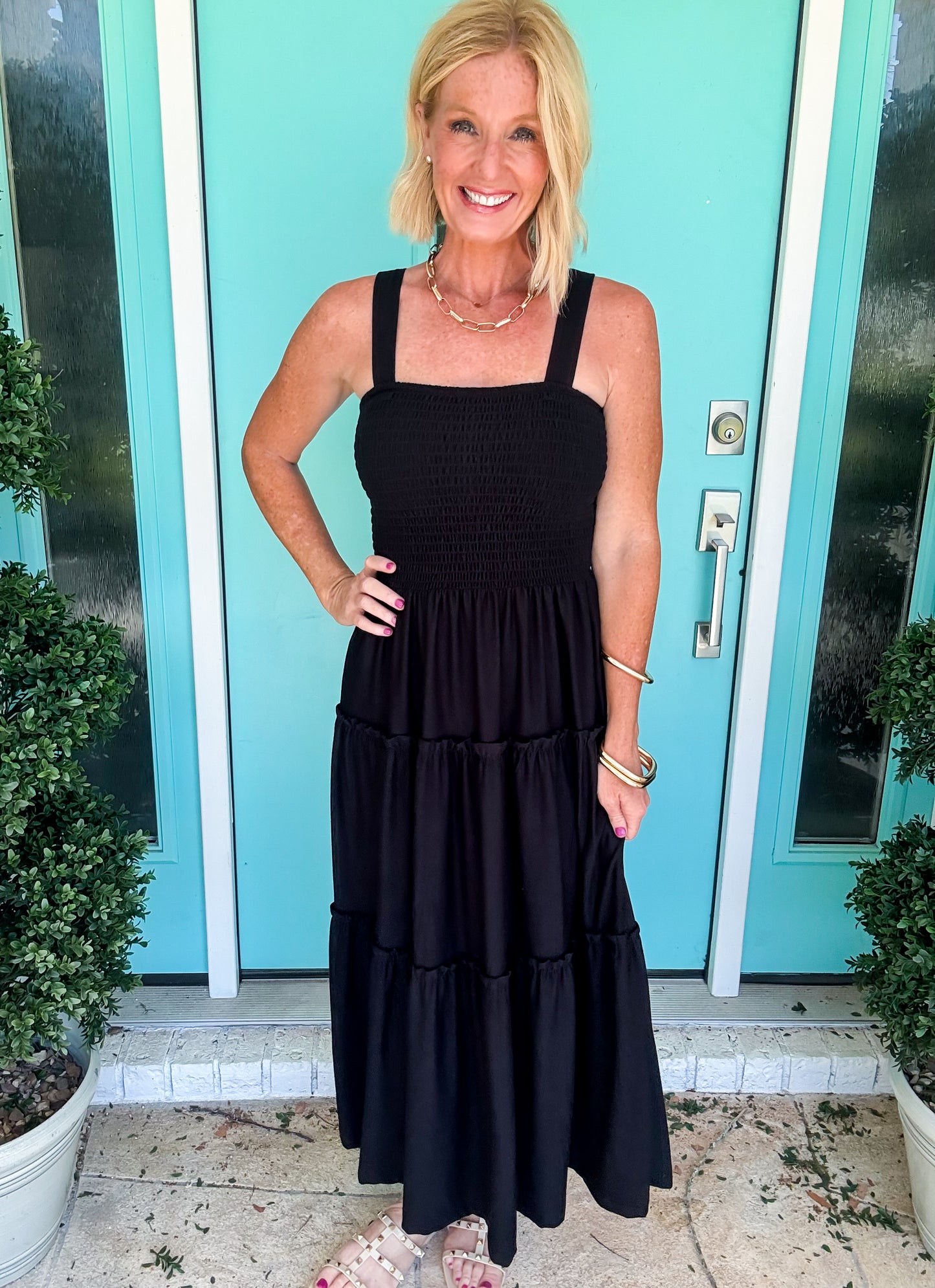 Sweet Day Smocked Midi Dress