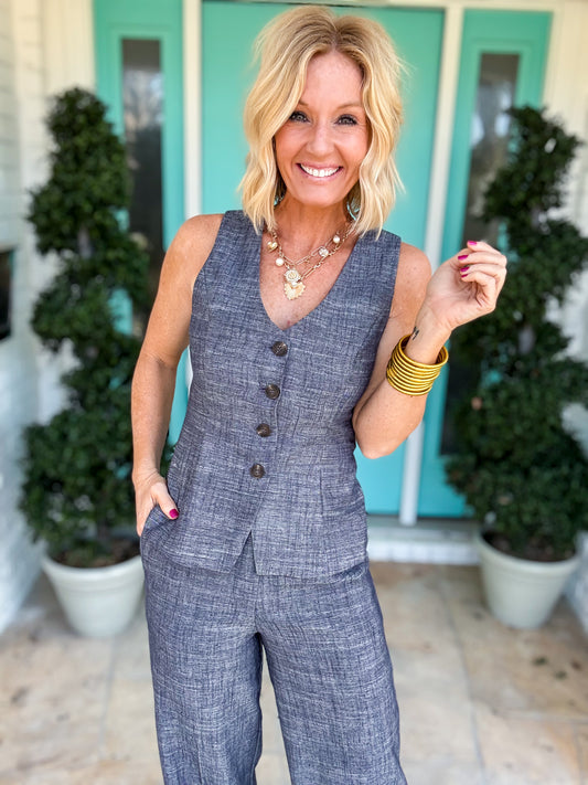 Blue Slate Denim Set