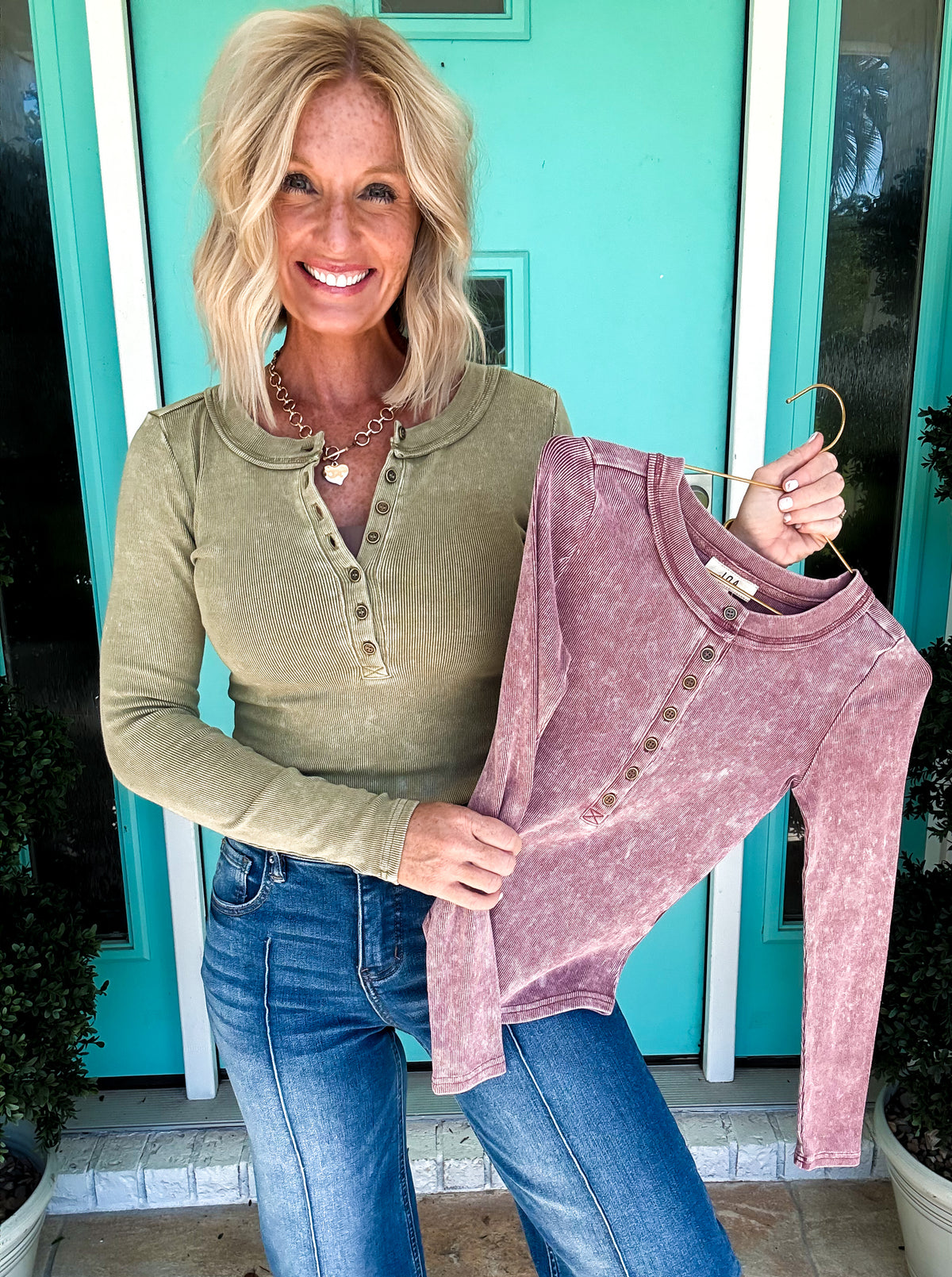 The Becca Henley Top