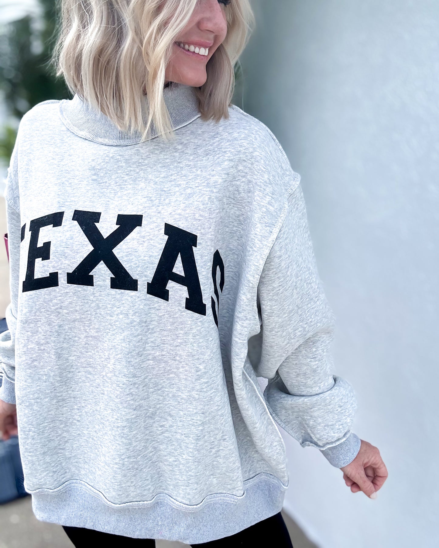 Texas Reversible Mock Neck Sweatshirt