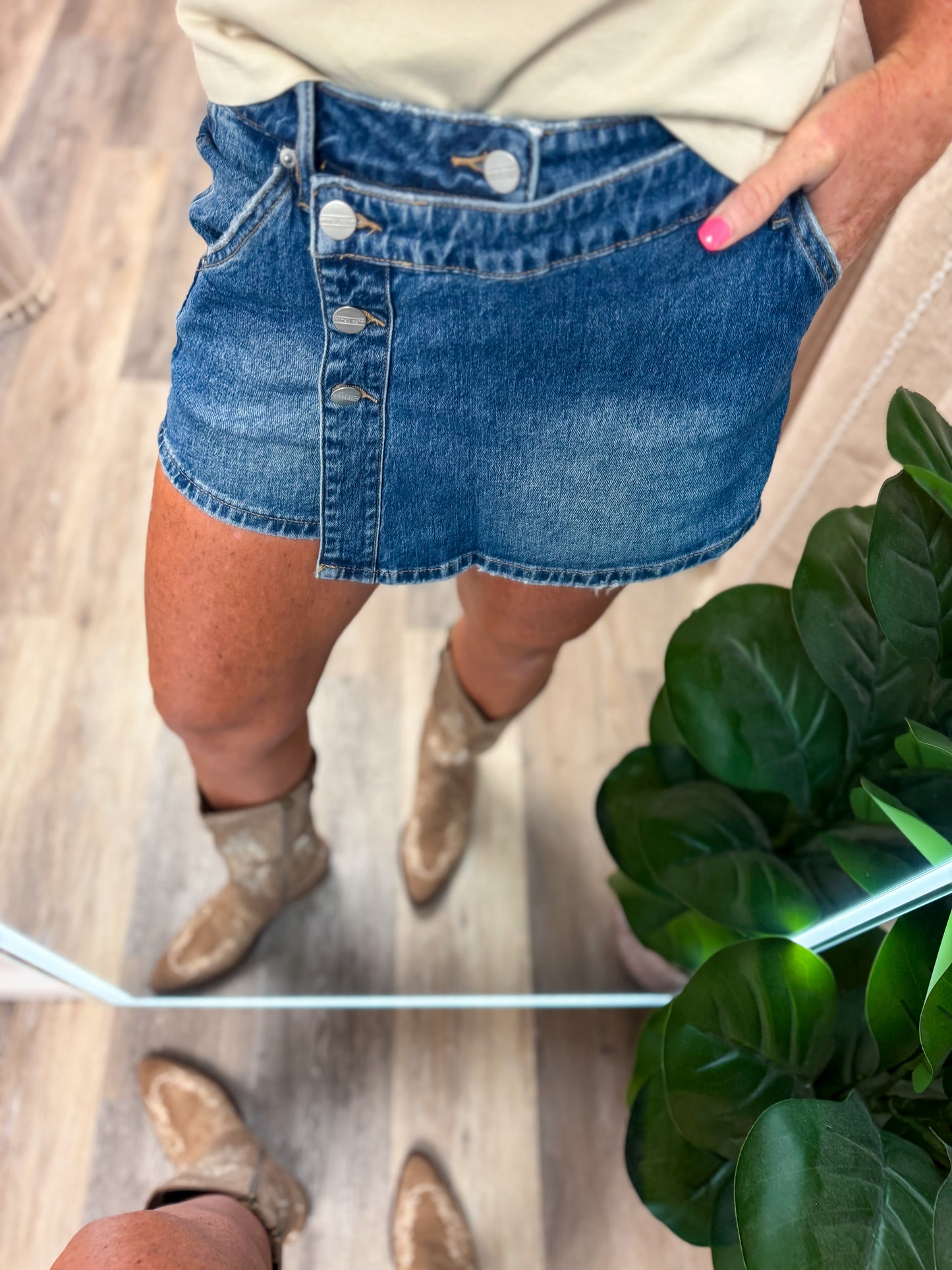 Old Soul Denim Skort