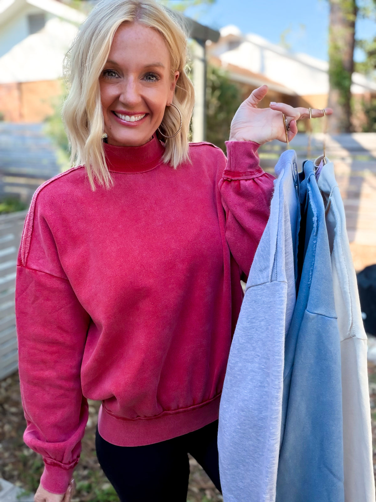 Crisp Air Mock Neck Sweatshirt