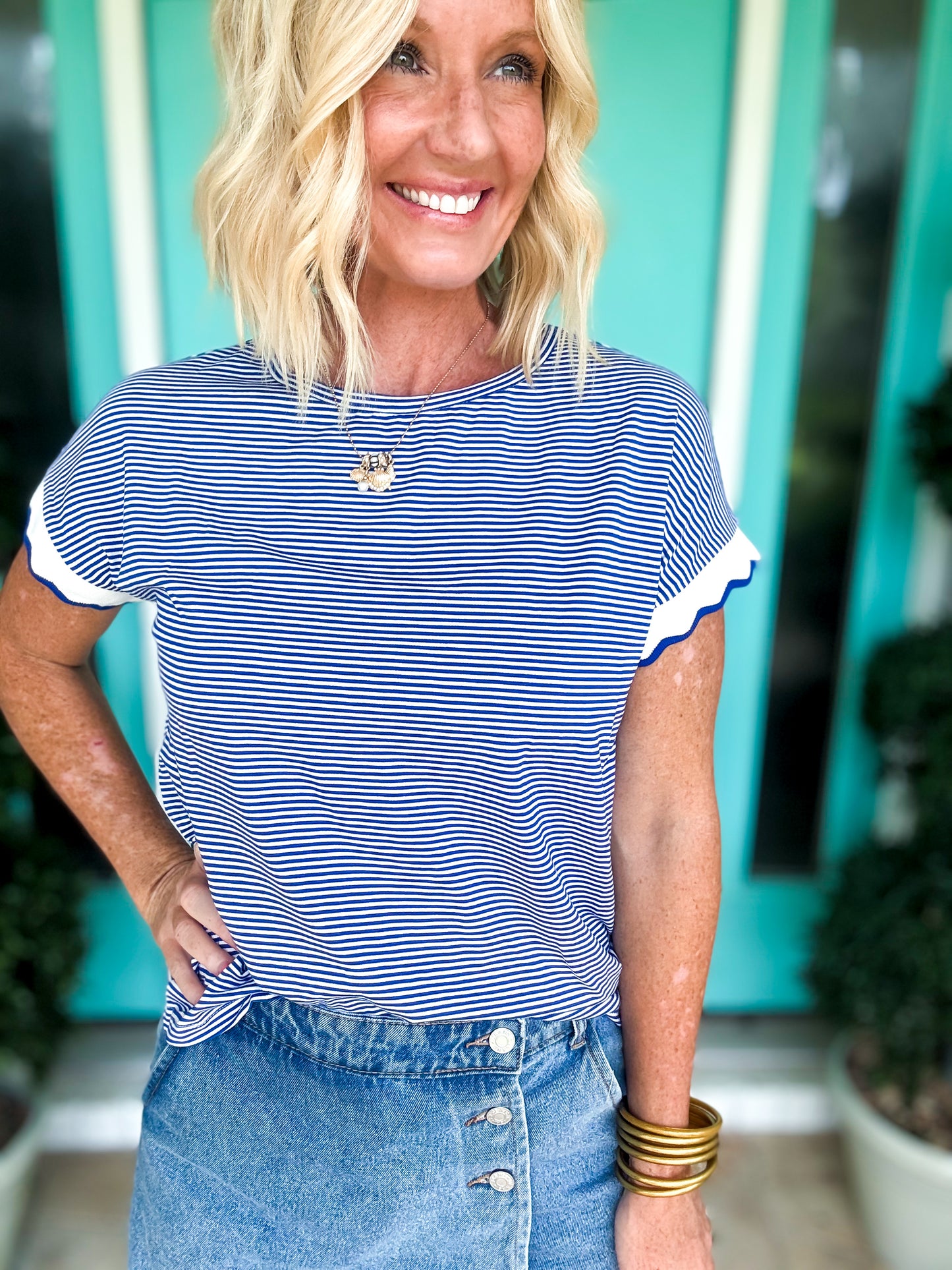Royal Stripes Top