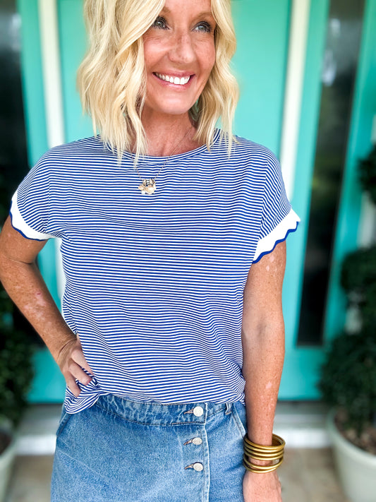 Royal Stripes Top