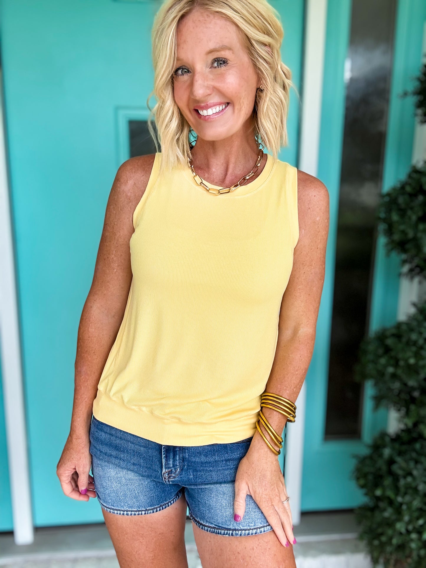 *Round Neck* Luxe Air Ribbed Tank