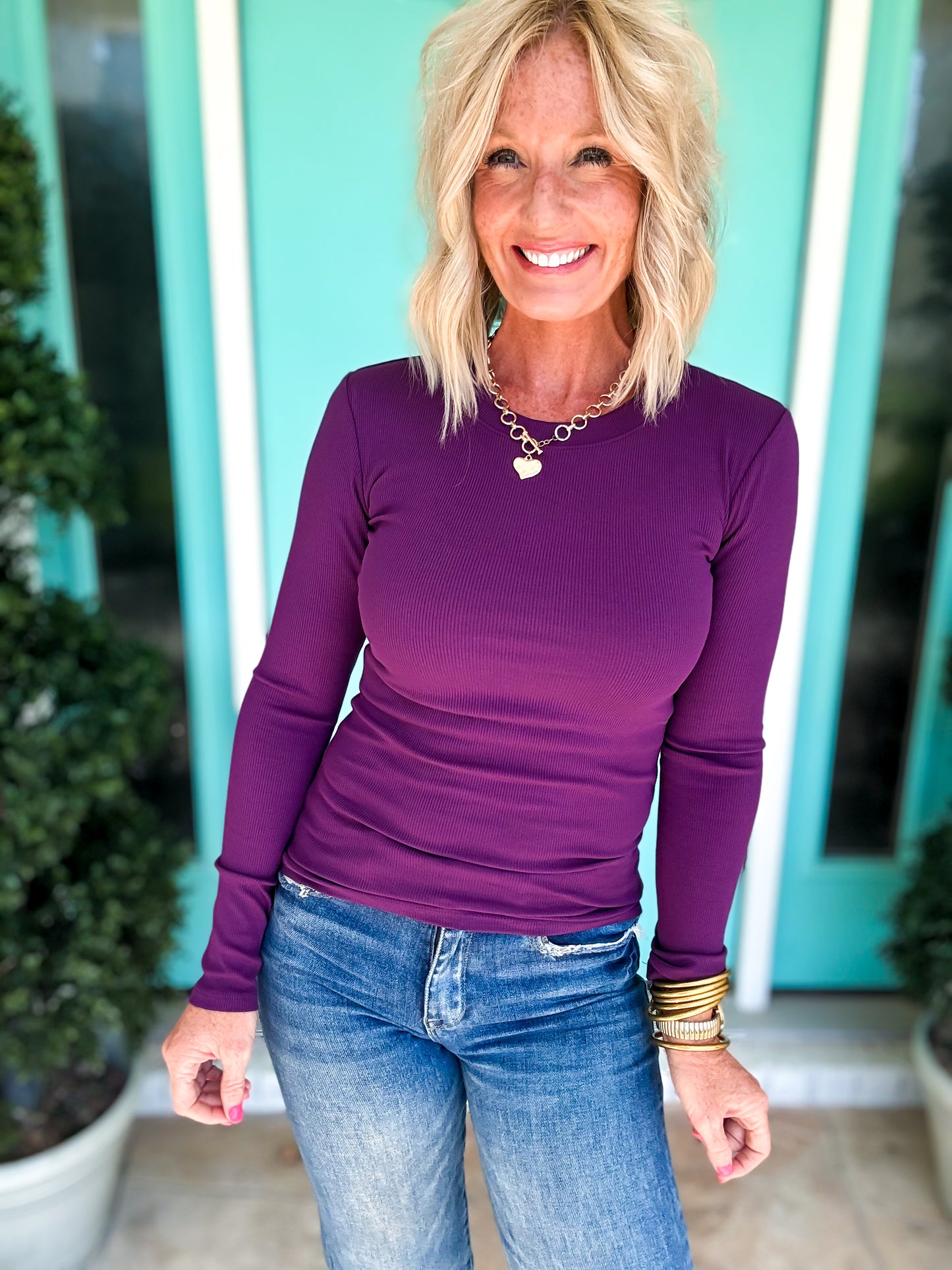 Essential Long Sleeved Ribbed Athleisure Top