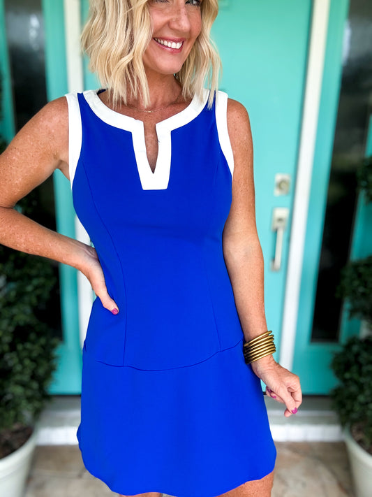 Royal Contrast Dress