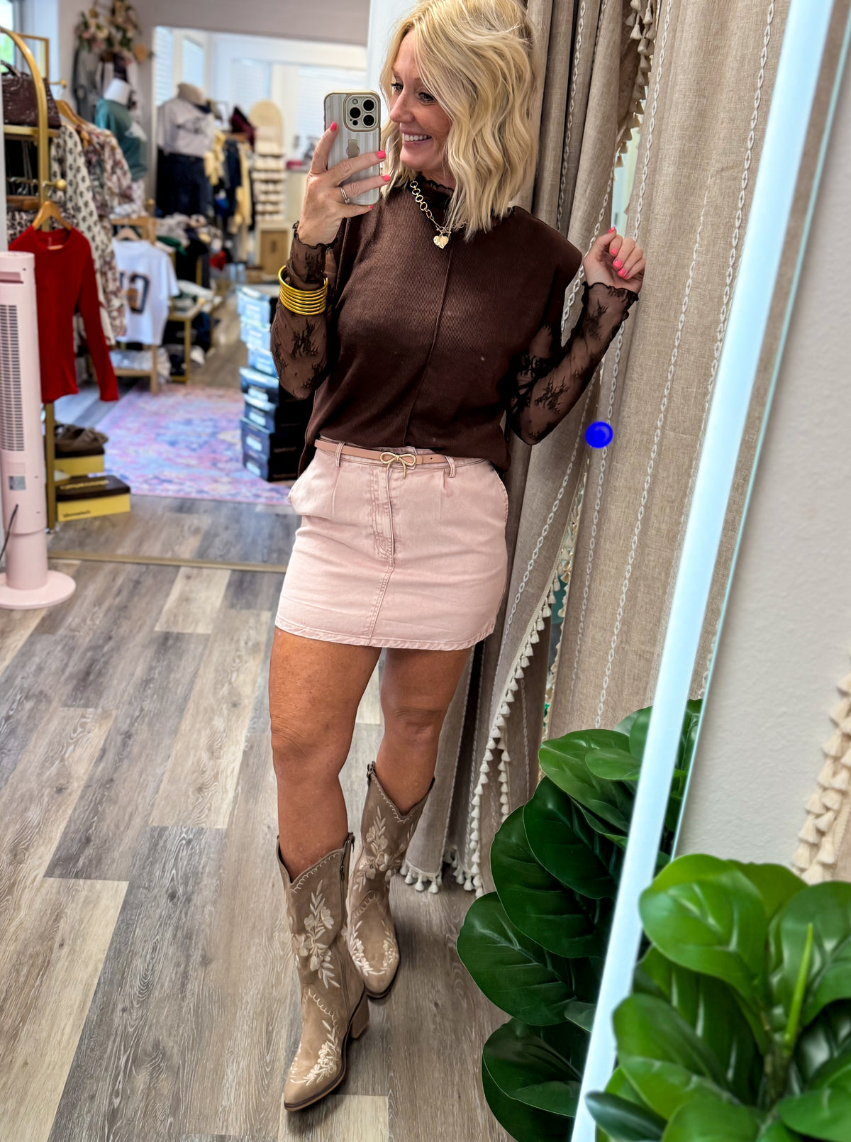 Whitney Stitched Suede Boots