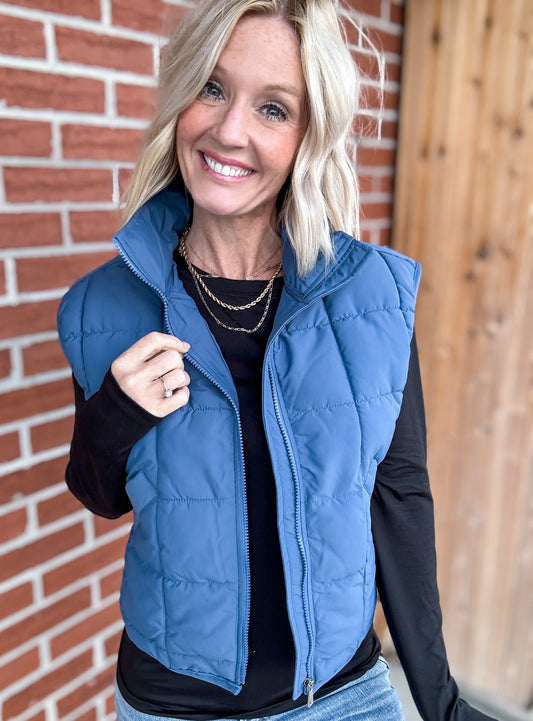 Dusty Sky Puffer Vest