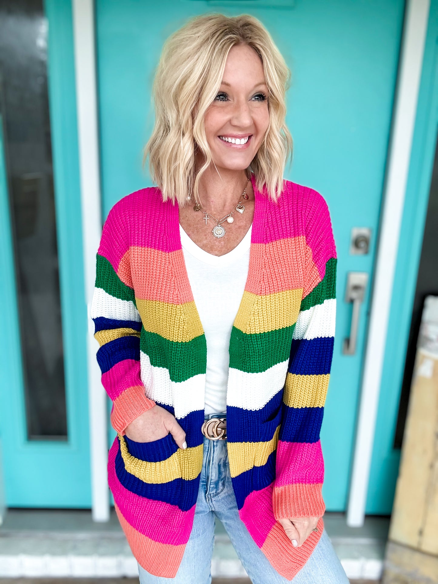 Rainbow Rush Spring Cardigan