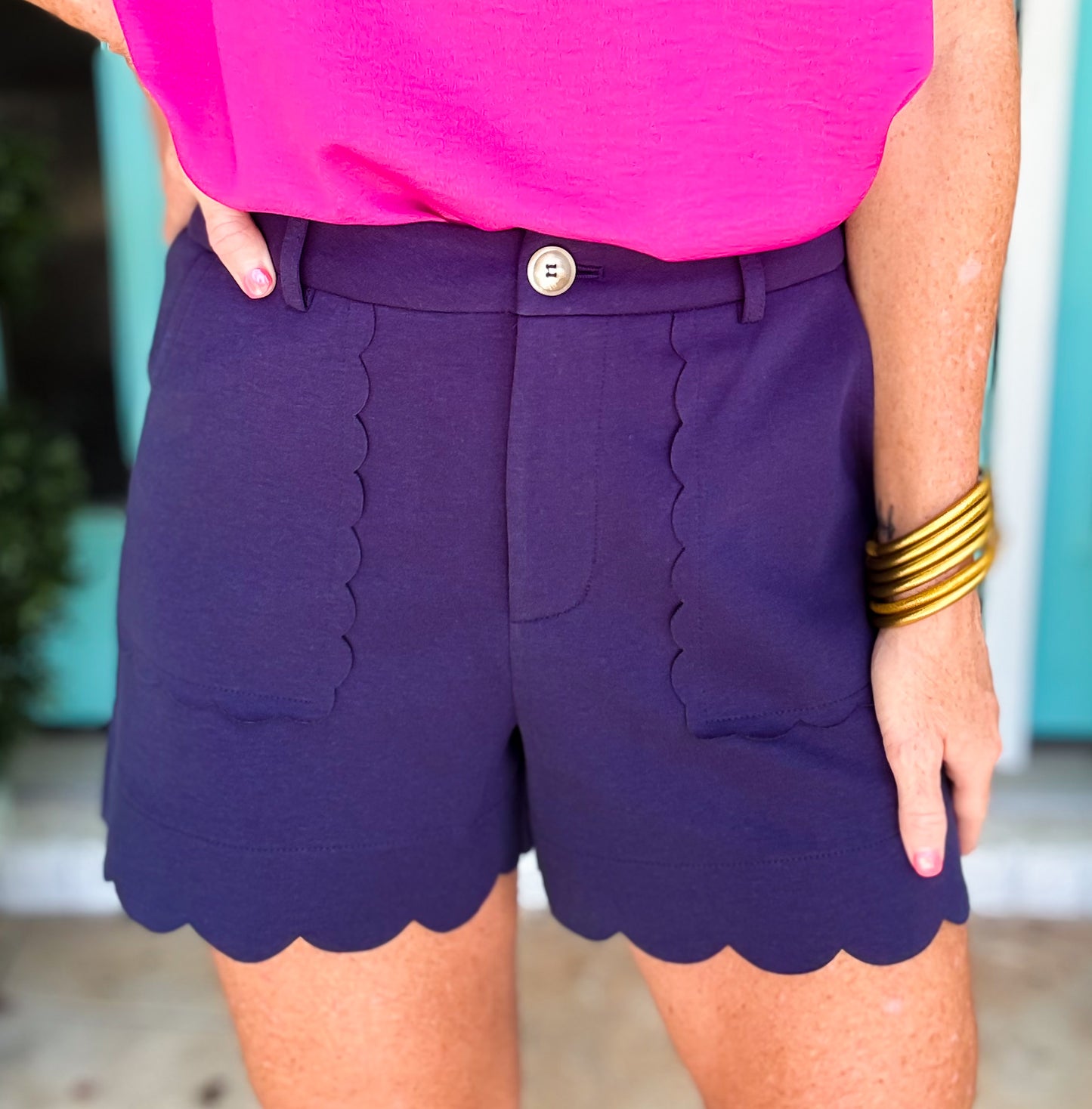 GAMEDAY Chic Scallop Shorts