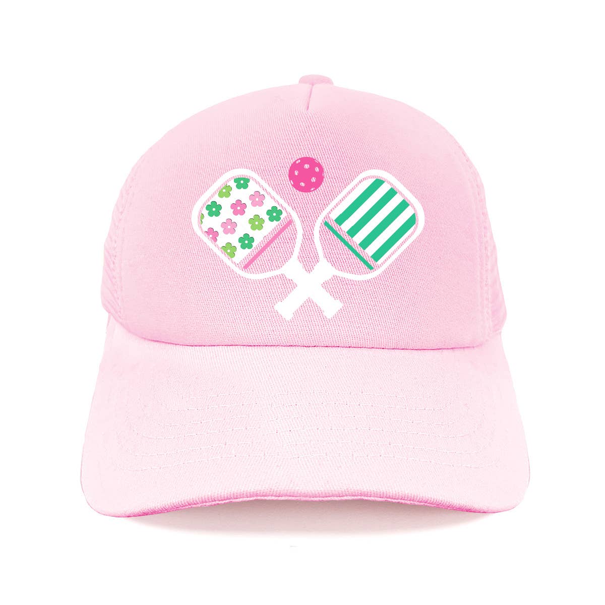 Pickleball Paddles Light Pink Trucker Hat