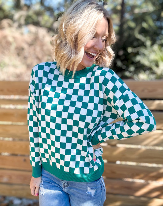 Checkered Craze Sweater