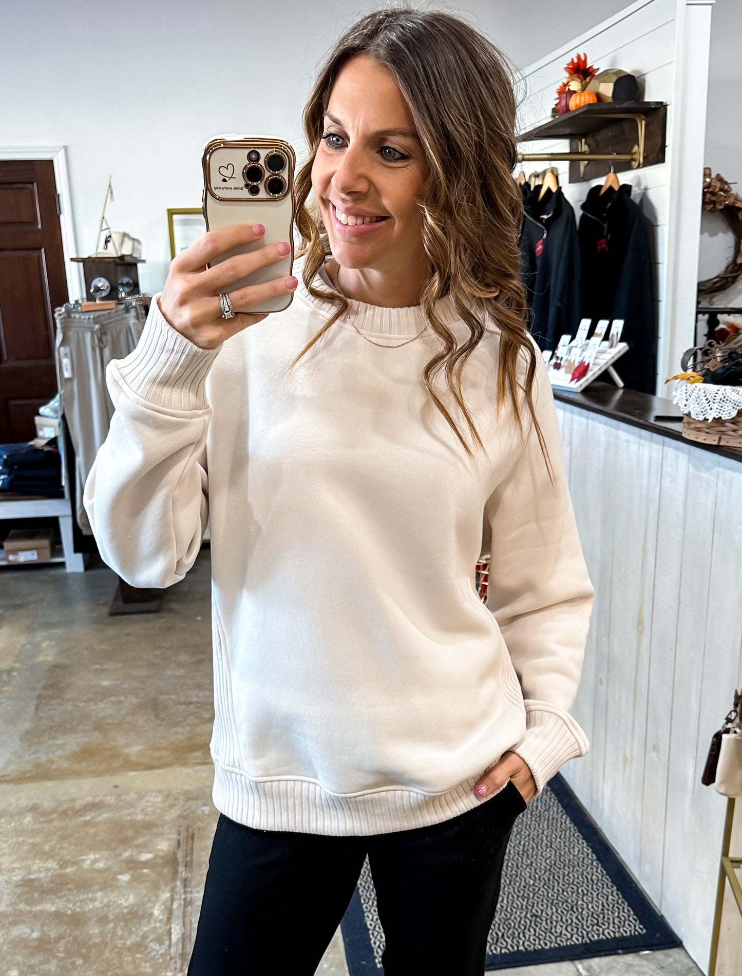 The Classic Ribbed Crew Sweatshirt 2024