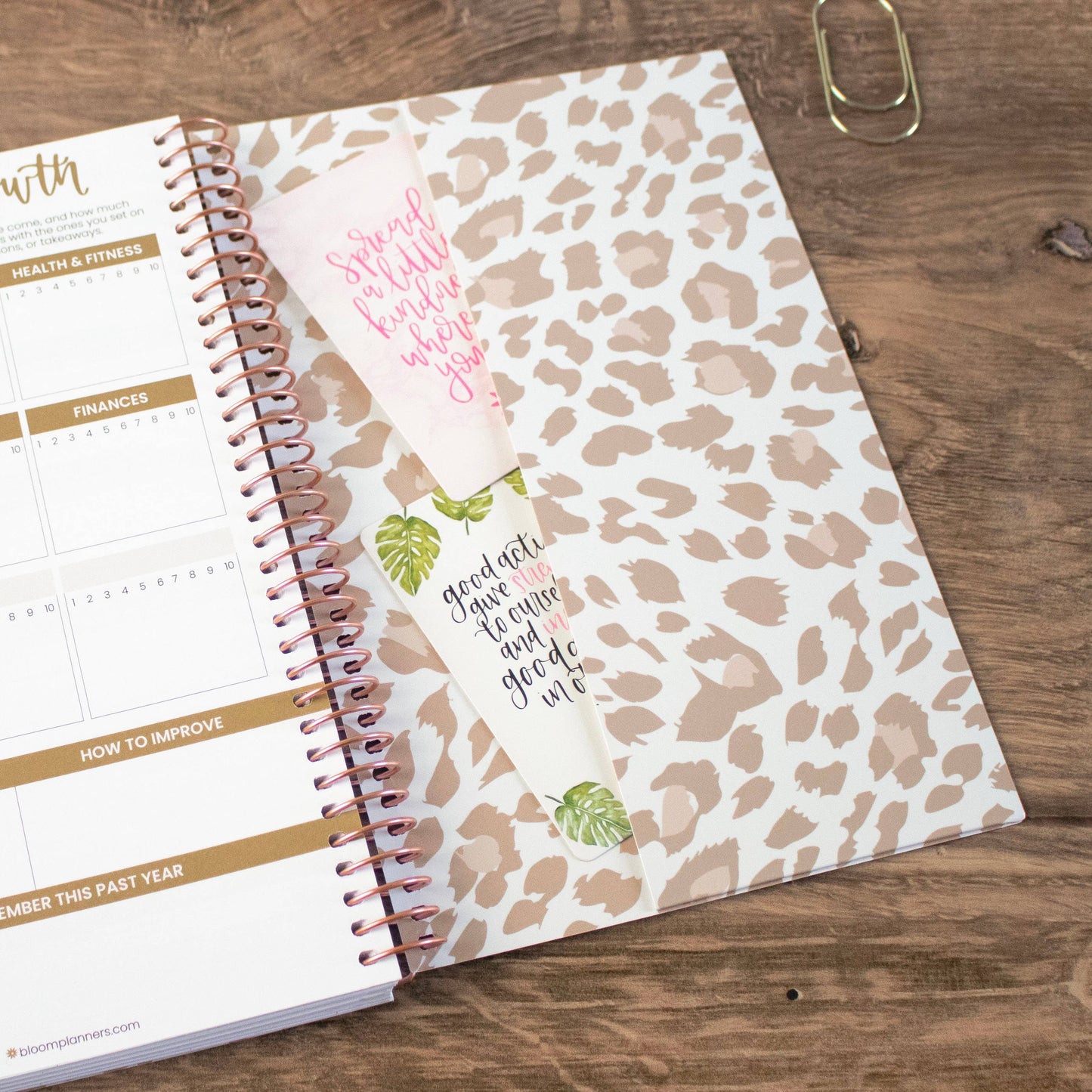 Tan Leopard Planner