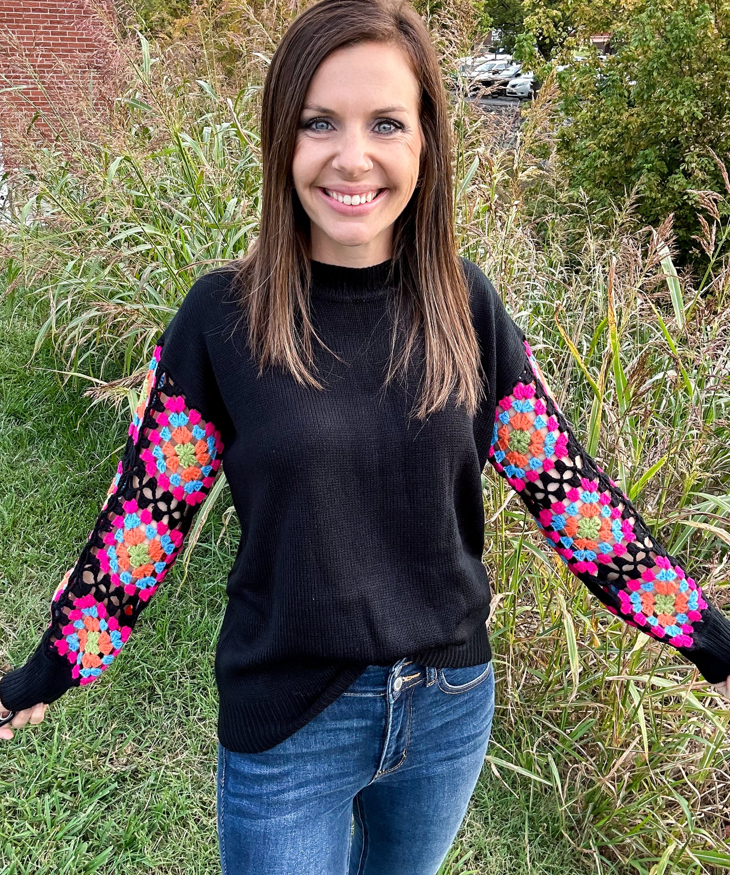 Granny Knows Best Crochet Accent Sweater