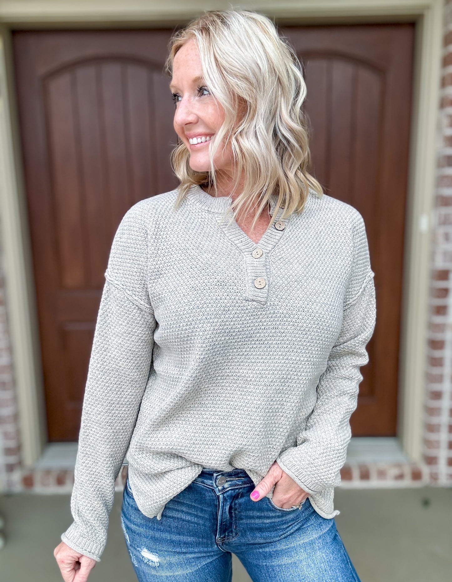 Bertha Basic Henley Sweater