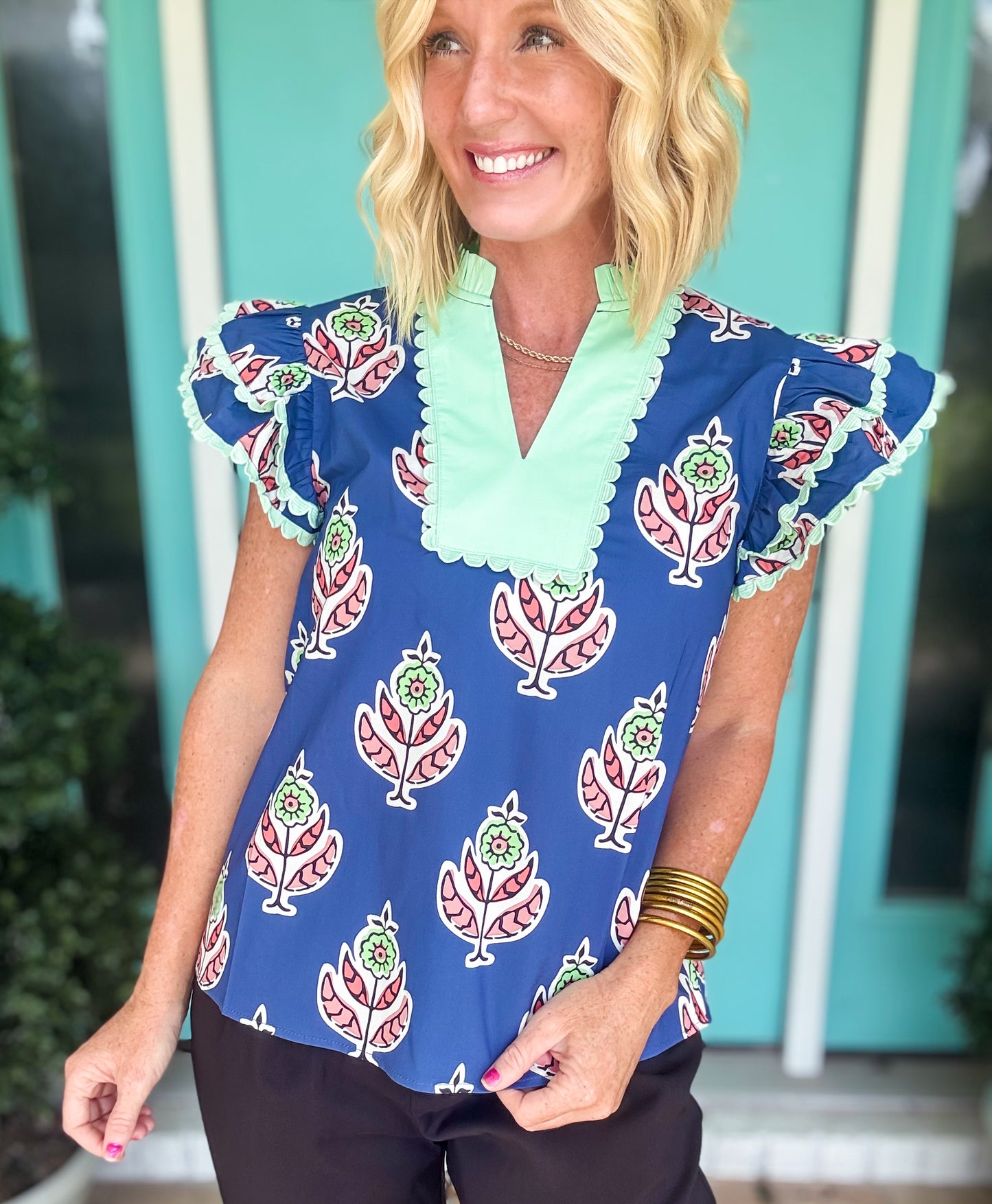 Blooming Scallop Blouse