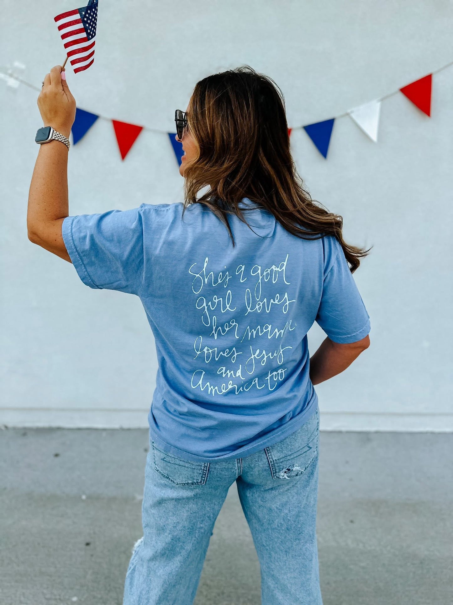 Loves Jesus & America Too Tee