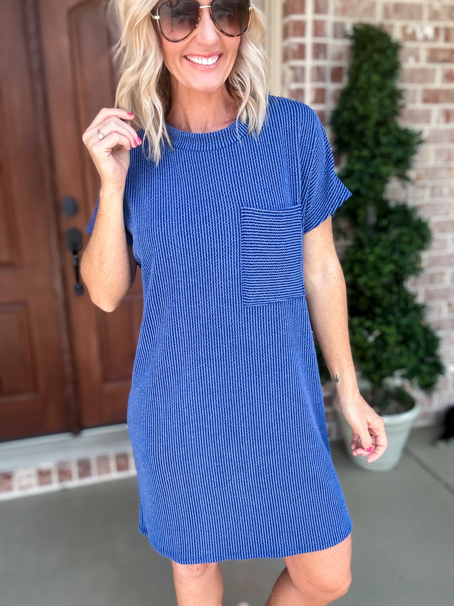 Ryleigh Ribbed Round Neck Dress