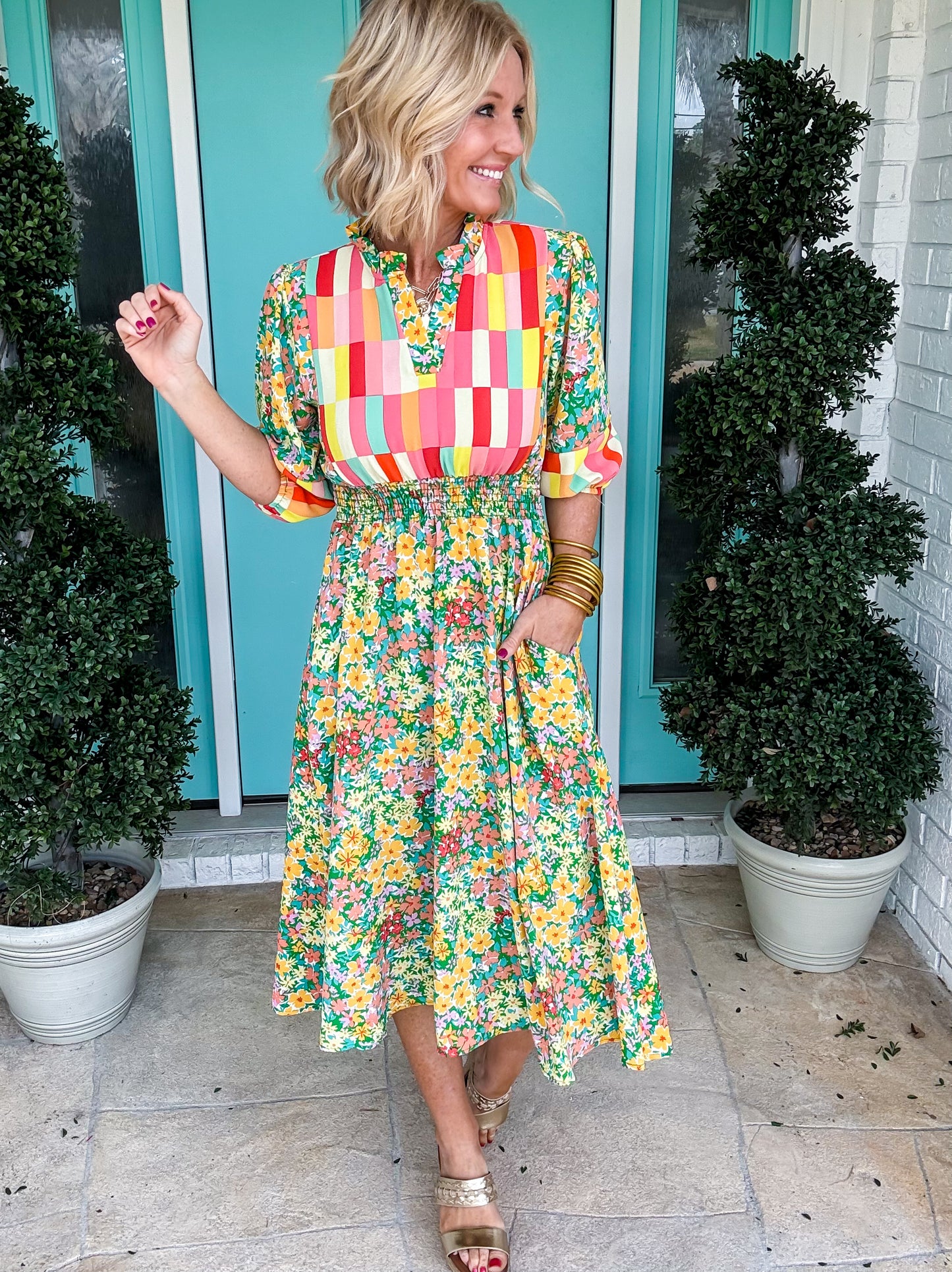 Petals & Panels Dress